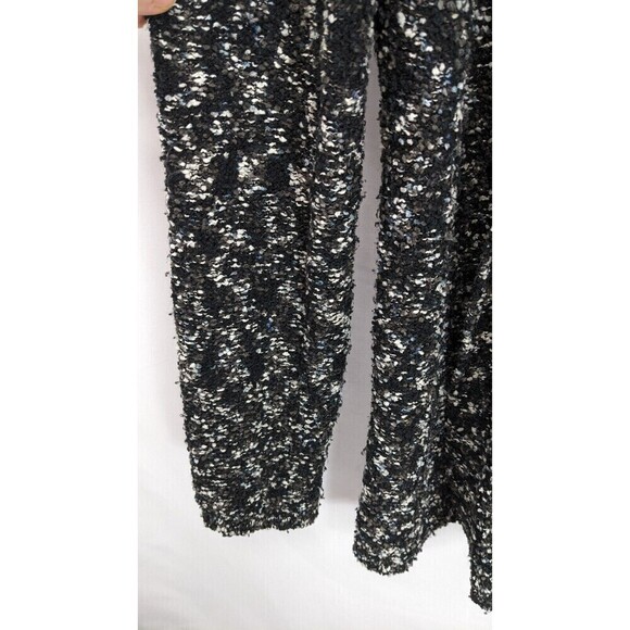 Chico's Women’s Cardigan Tweed Size M 1 Open Front Black And White Classic - Picture 4 of 8